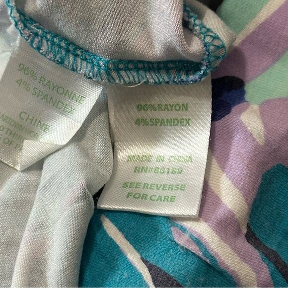 Lilly Pulitzer Women’s M Blue Purple Off Tropic Print Georgie May Palazzo Pants - Picture 6 of 8